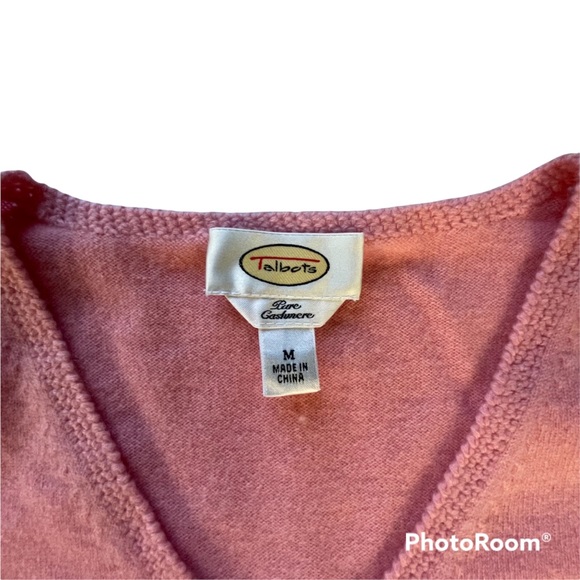 Talbots Pink Cashmere Sweater, Size M - Picture 5 of 7